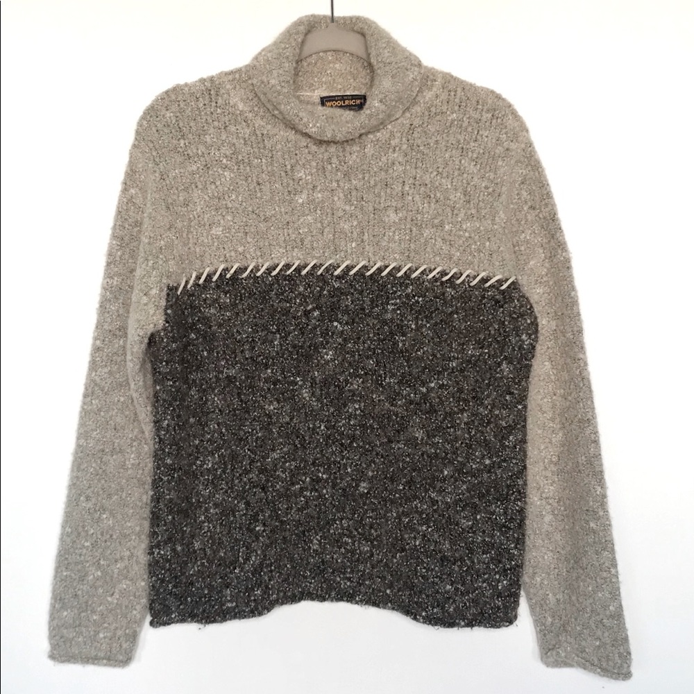 Woolrich Tan Wool/Mohair Sweater w/Whipstitching